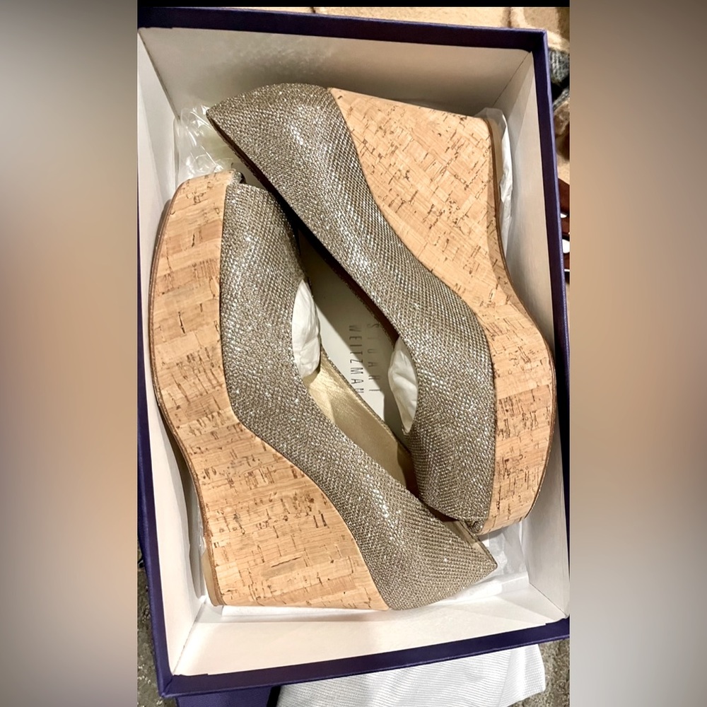 Stuart Weitzman Anna Platform Wedges - Size 8.5 W